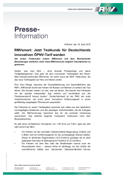 Jetzt Testkunde für Deutschlands innovativen ÖPNV-Tarif
