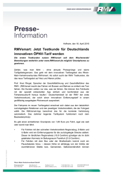 Jetzt Testkunde für Deutschlands innovativen ÖPNV-Tarif