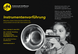 Instrumentenvorführung - Knabenmusik Schaffhausen