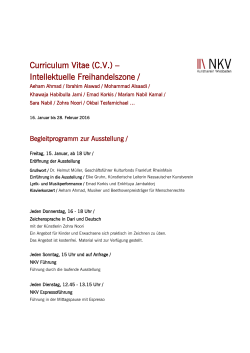 Curriculum Vitae (CV) – Intellektuelle Freihandelszone