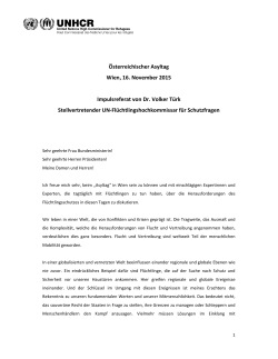 Impulsreferat Dr. Volker Tuerk
