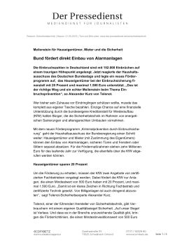 Pressemitteilung - Rüterbories Sicherheitsanlagen GmbH