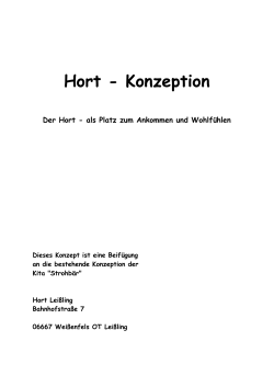 Hort-Konzeption KiTa Strohbär