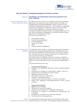 Integrationsangebot f&uuml;r Schule und Hort