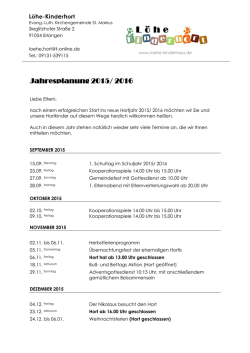 Jahresplanung 15-16 Hort