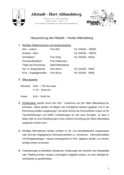 Hausordnung - Altstadt