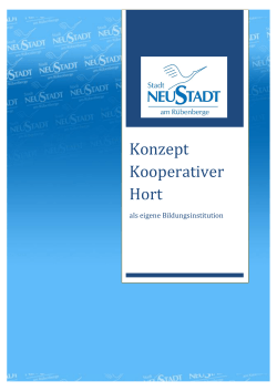 Konzept Kooperativer Hort - Stadt Neustadt am Rübenberge