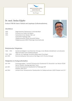 Dr. med. Stefan K&uuml;pfer - Grand Resort Bad Ragaz
