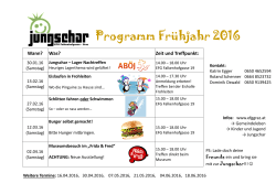 Programm Frühjahr 2016