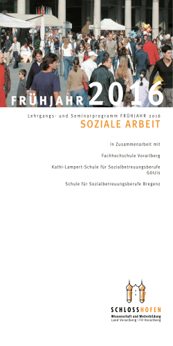 frühjahr 2016 - Fachhochschule Vorarlberg