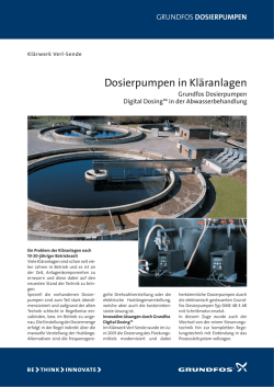 Dosierpumpen in Kl&auml;ranlagen