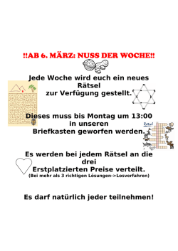 Infozettel zur "Nuss der Woche"
