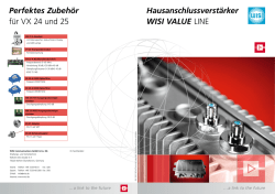 Hausanschlussverst&auml;rker WISI VALUE LINE Perfektes Zubeh&ouml;r f&uuml;r