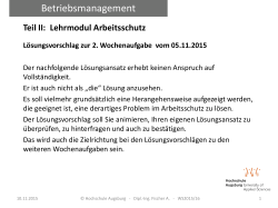 Betriebsmanagement - Hochschule Augsburg