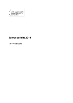 Jahresbericht 2015