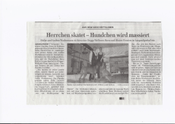 Herrchen skatet — Hundchen wird massiert