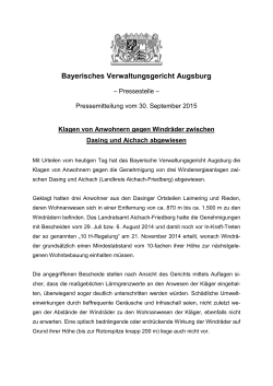 Bayerisches Verwaltungsgericht Augsburg