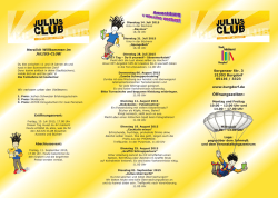 Julius Club Flyer 2015