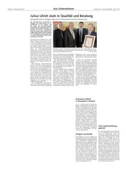 Julius Ulrich stark in Qualität und Beratung