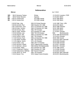Halbmarathon - Leichtathletik in Dresden