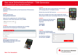 Das neue Sicherheitsverfahren – TAN-Generator