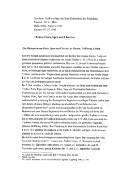 Die Märtyrerinnen Fides, Spes und Caritas