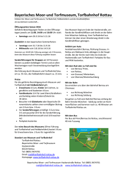 Handzettel zum - Bayerisches Moor