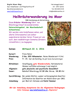 Heilkr&auml;uterwanderung ins Moor