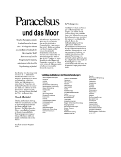 Paracelsus - Neydharting Moor
