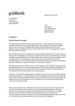 Interpellation R&uuml;tihof