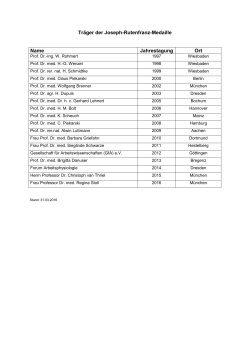 Träger der Joseph-Rutenfranz-Medaille Name Jahrestagung Ort