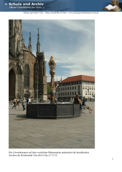 1 Der Löwenbrunnen auf dem westlichen Münsterplatz präsentiert