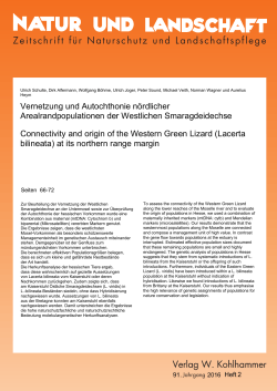 pdf_abstract - Dr. Ulrich Schulte – Faunistische Gutachten