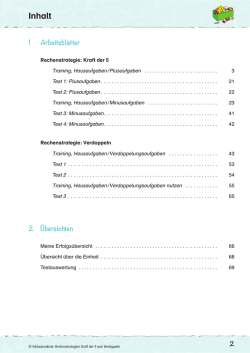 Rechenstrategien Kraft der 5 und Verdoppeln