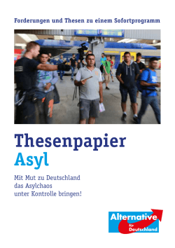 Thesenpapier Asyl - Alternative für Deutschland