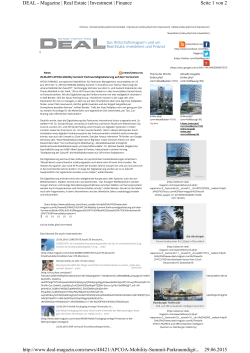 Seite 1 von 2 DEAL - Magazine | Real Estate | Investment | Finance