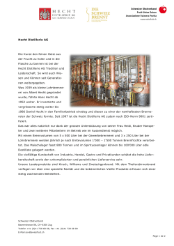 Hecht Distillerie AG - Schweizer Brenner