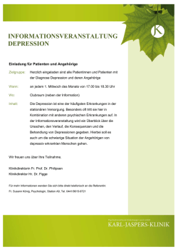 informationsveranstaltung depression - Karl-Jaspers