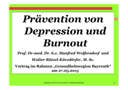 Prävention von Depression und Burnout