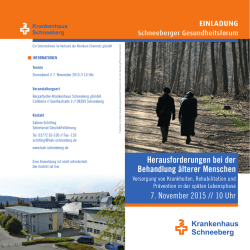 Herausforderungen bei der Behandlung &auml;lterer Menschen