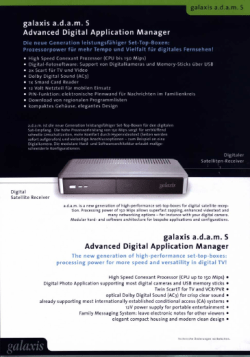 galaxis adam S Advanced Digital Application Manager