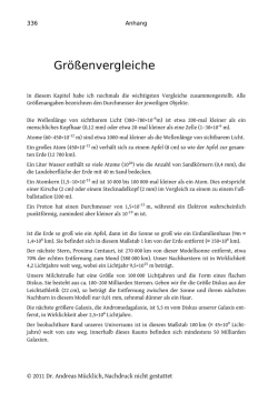 Gr&ouml;&szlig;envergleiche - Das verst&auml;ndliche Universum