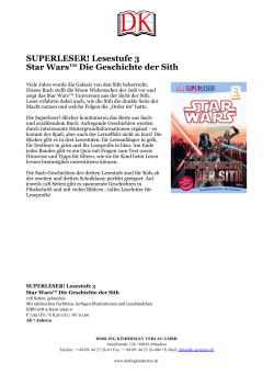 SUPERLESER! Lesestufe 3 Star Wars™ Die Geschichte der Sith