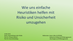 Heuristiken bei Risiken