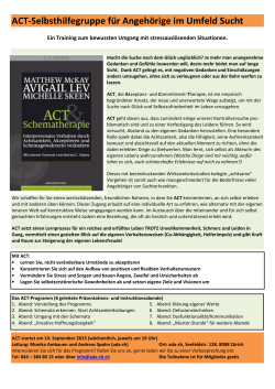 ACT-Selbsthilfegruppe für Angehörige im Umfeld Sucht - ada-zh