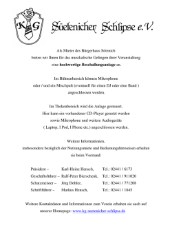 hochwertige Beschallungsanlage - kg-suetenicher