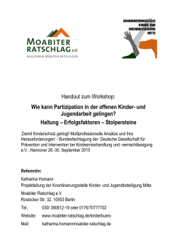 Handout zum Workshop