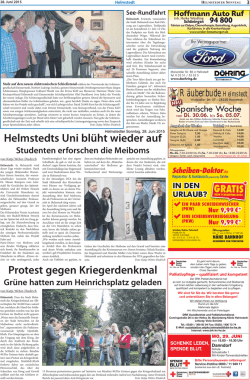 Helmstedts Uni bl&uuml;ht wieder auf Protest gegen Kriegerdenkmal