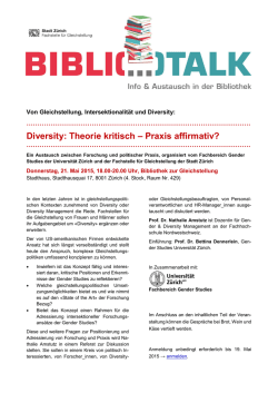 Diversity: Theorie kritisch &ndash; Praxis affirmativ?
