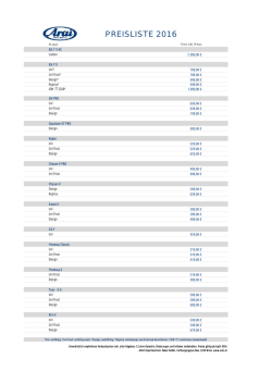 preisliste 2016